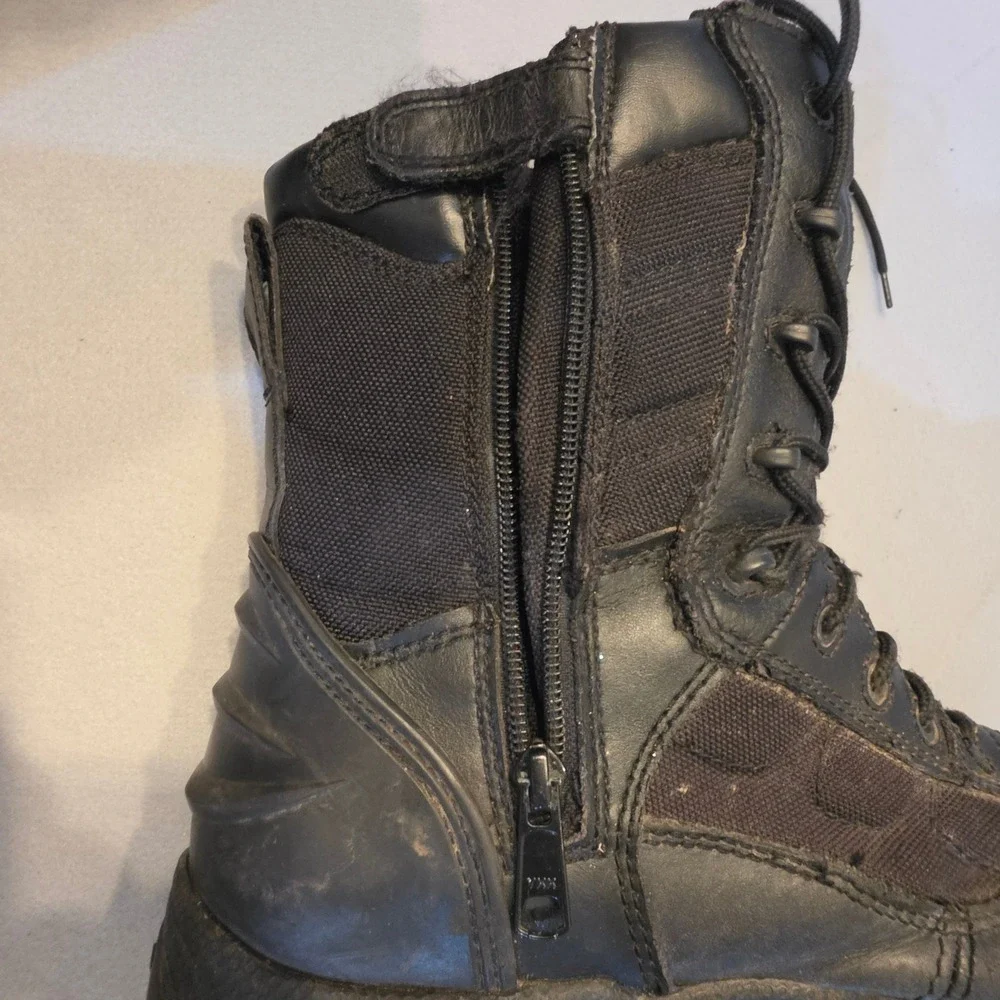 Thorogood Tactical Boots Mens 10 Black Good Side Zip Waterproof Duty Work Lug